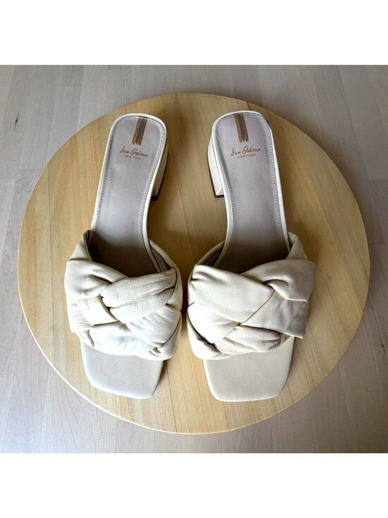 Sam Edelman Shoes - Sam Edelman Womens Dawson Sandal Size 11M Cream Leather Slide Mule